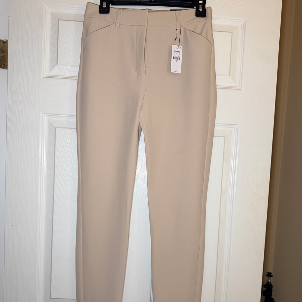 Express Editor High Rise Beige Pants